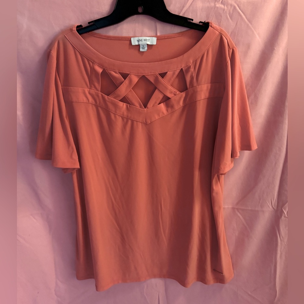 Peach blouse
